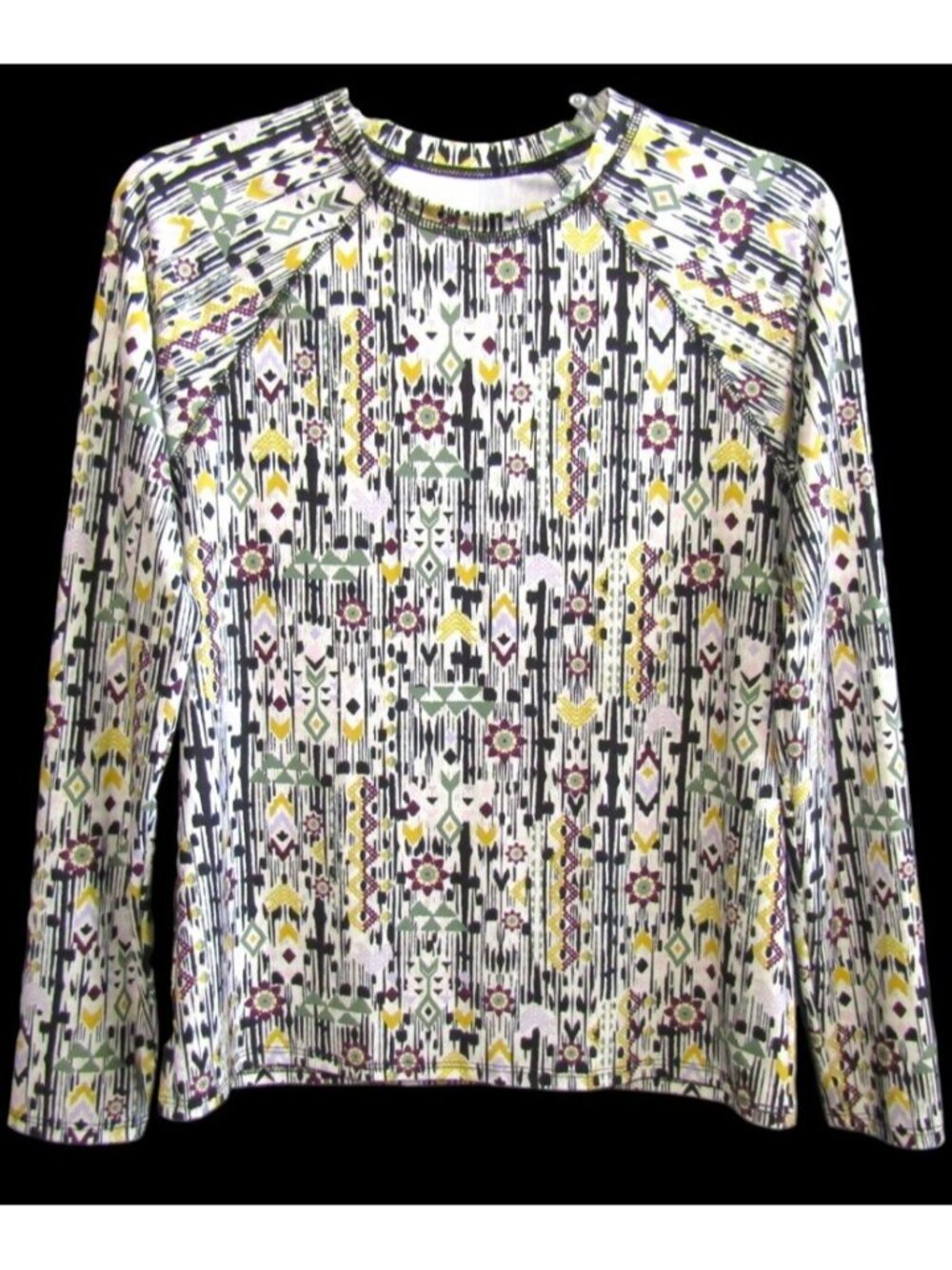 Title Nine Aquatic Life Rash Guard Long Sleeve Swim Top Size M Anatolia Ikat